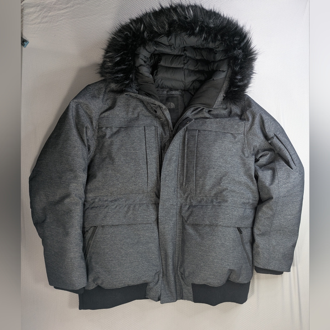 The North Face Grey 800 Down Cryos Gtx Expedition Bomber Jacket 2xl Heather Gray